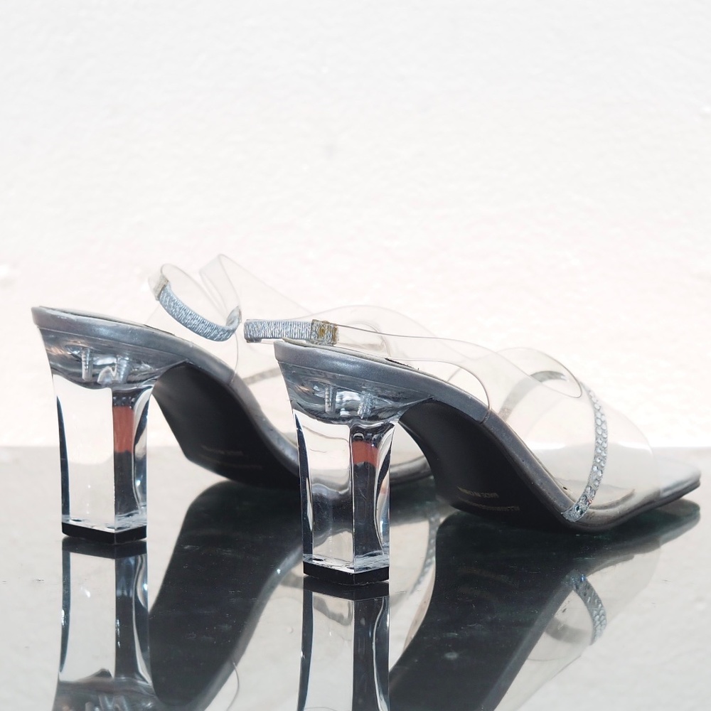 Acrylic Block Heels Vintage Unworn Dress Shoes 7